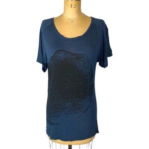 5/$25 Talula (Aritzia) Slouchy Blue Graphic Tee Size XXS